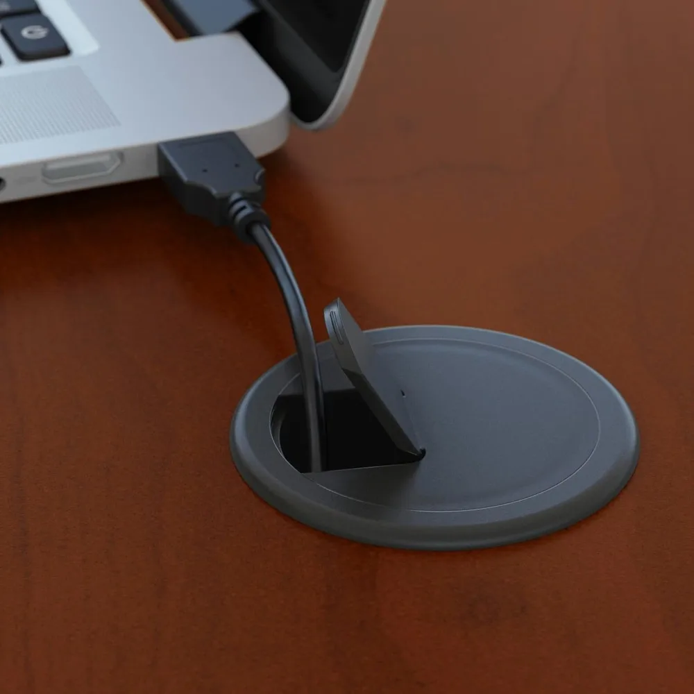 bush business furniture série c mesa de consulta, mesa de computador para casa ou escritório profissional, 60w x 24d, hansen cereja