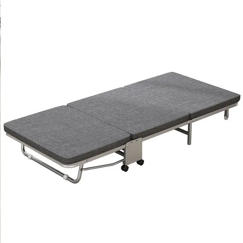 Reinforced office folding lunch break  nap  camp wooden bed recliner sofa triple bed