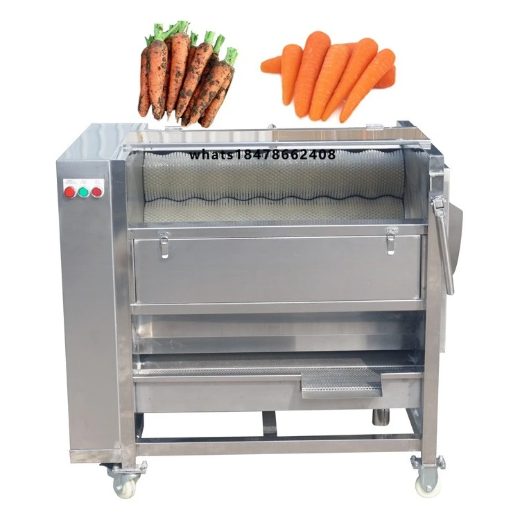 Electric Brush Roller Washing Polishing Carrot Potato Peeler Machine IKE Provided Vegetable Fruit Washer