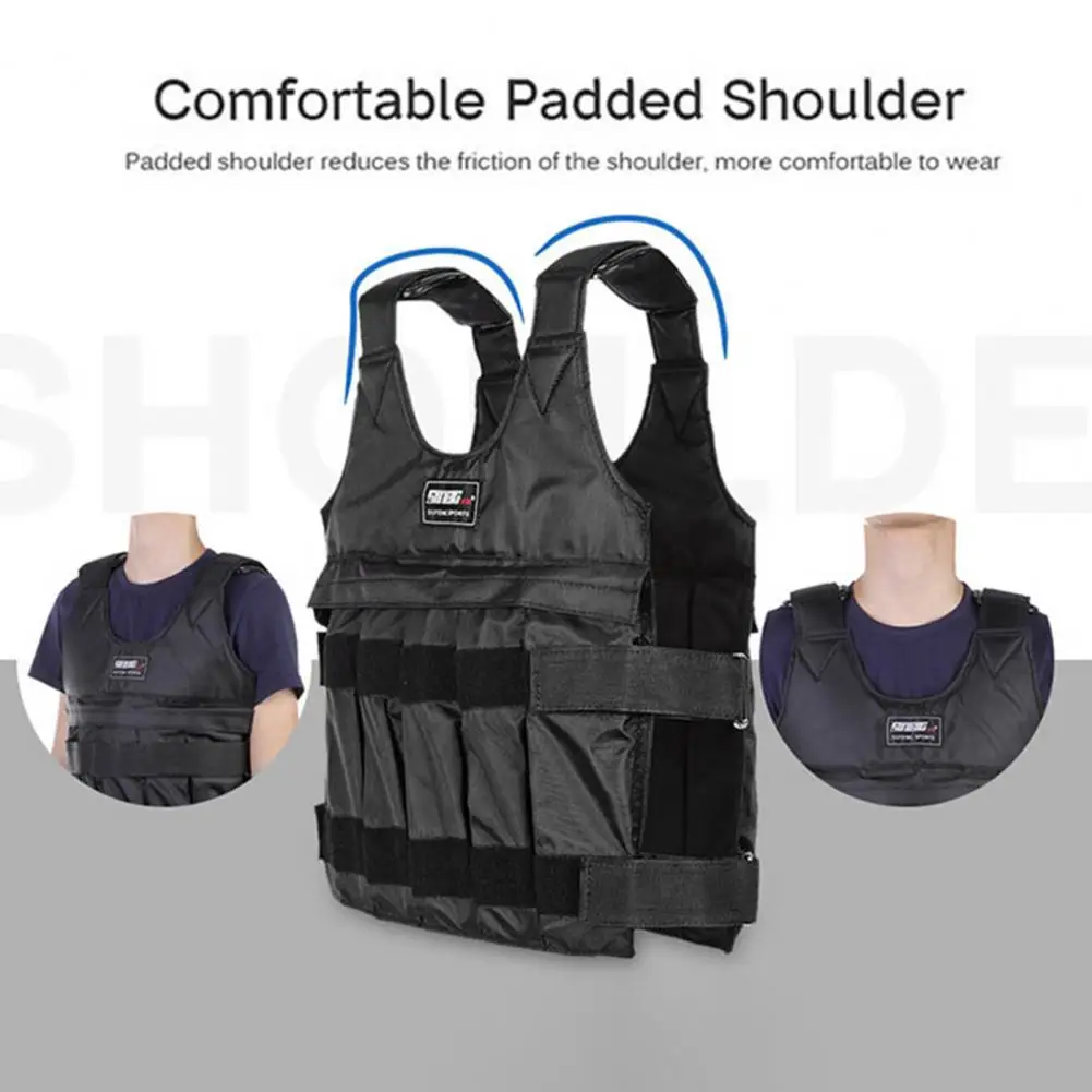 Weighted Vest 20Kg Loading Weighted Jacket Gym Fitness Boxing Training Sand Vest Adjustable Workout Boxing Weight Vest Sand Vest