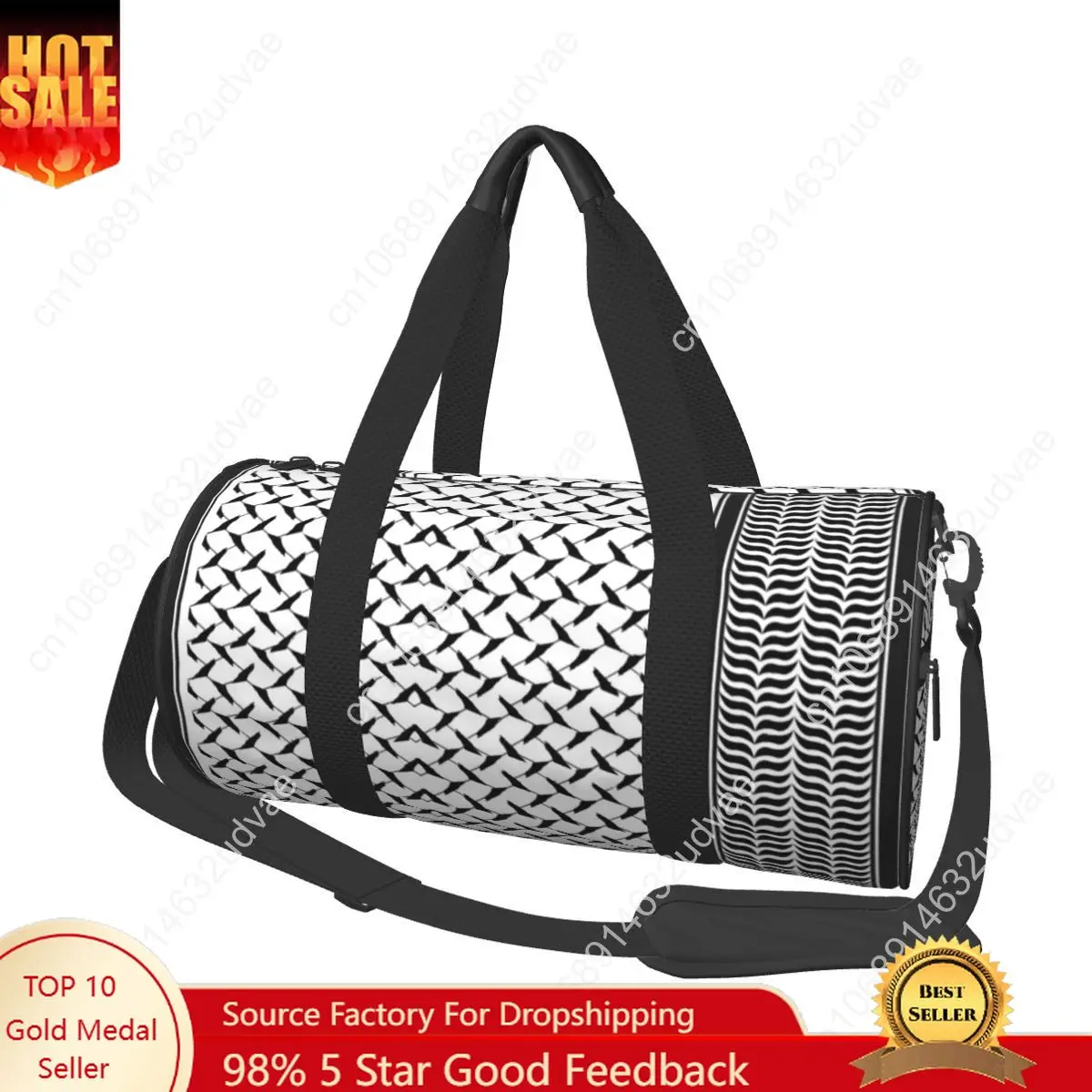 

Keffiyeh Ramallah Sport Bags Cool Large Capacity Gym Bag Waterproof Couple Printed Handbag Training Cute Fitness Bag