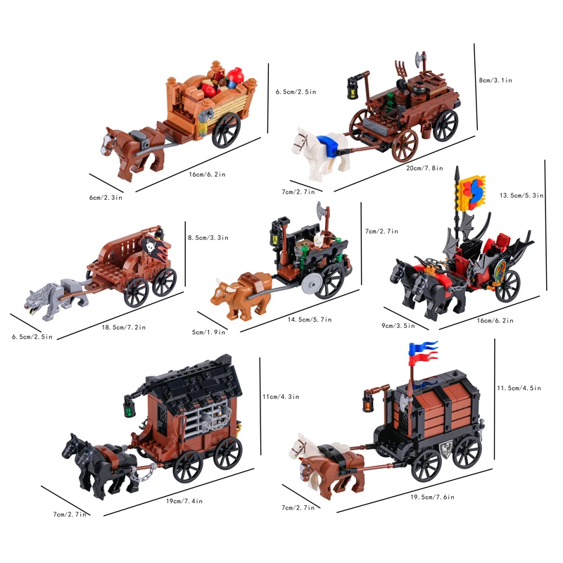 Medieval Military Napoleonic Cannon Soldier Tent Scene Building Block Drone Artillery Cattle Carriage Gun Weapons Brick Toy Gift