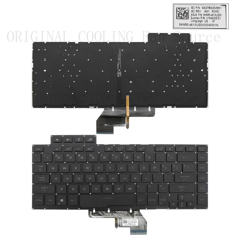 R+  New For ASUS ROG GU502LU GU502DU GU502LV GU502LW Laptop US Backlit keyboard