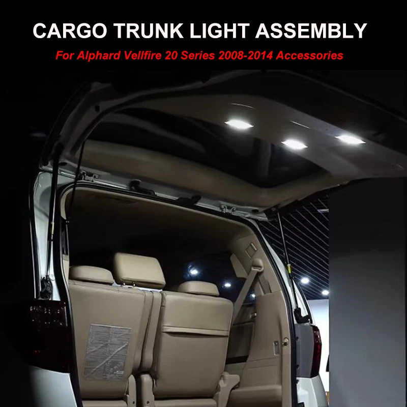 iJDM Car Rear trunk lamp extra luggage boots atmosphere light For Toyota alphard vellfire 20 series accessories 2008-2014