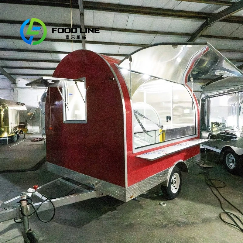 

Commercial Multi-Food Mobile Kitchen Food Trailer Hotdog Pizza BBQ Coffee Cart Equipment for Sale Customized