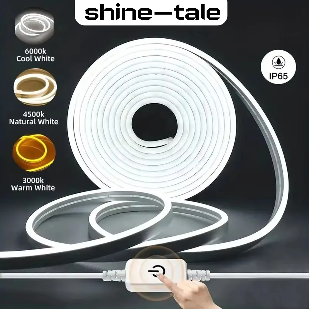 Touch Sensor LED Neon Sign Light Strip 5V USB Dimmable Waterproof Neon Lamp Flexible Tape Silicone Bedroom Backlight DIY Decor