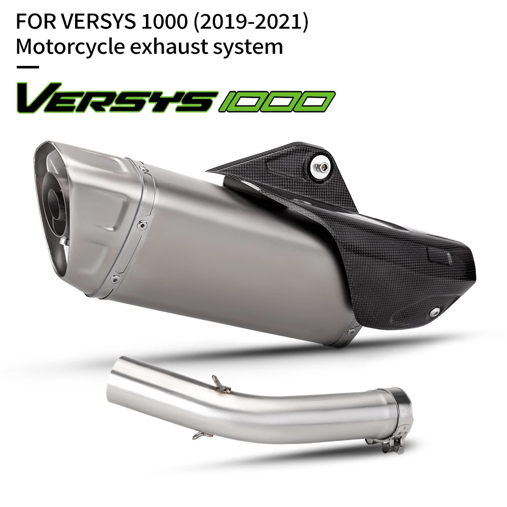 Motorcycle Exhaust For Versys 1000 Versys 1100 2019-2021 Middle Pipe Escape Modify 51mm Slip On Muffler