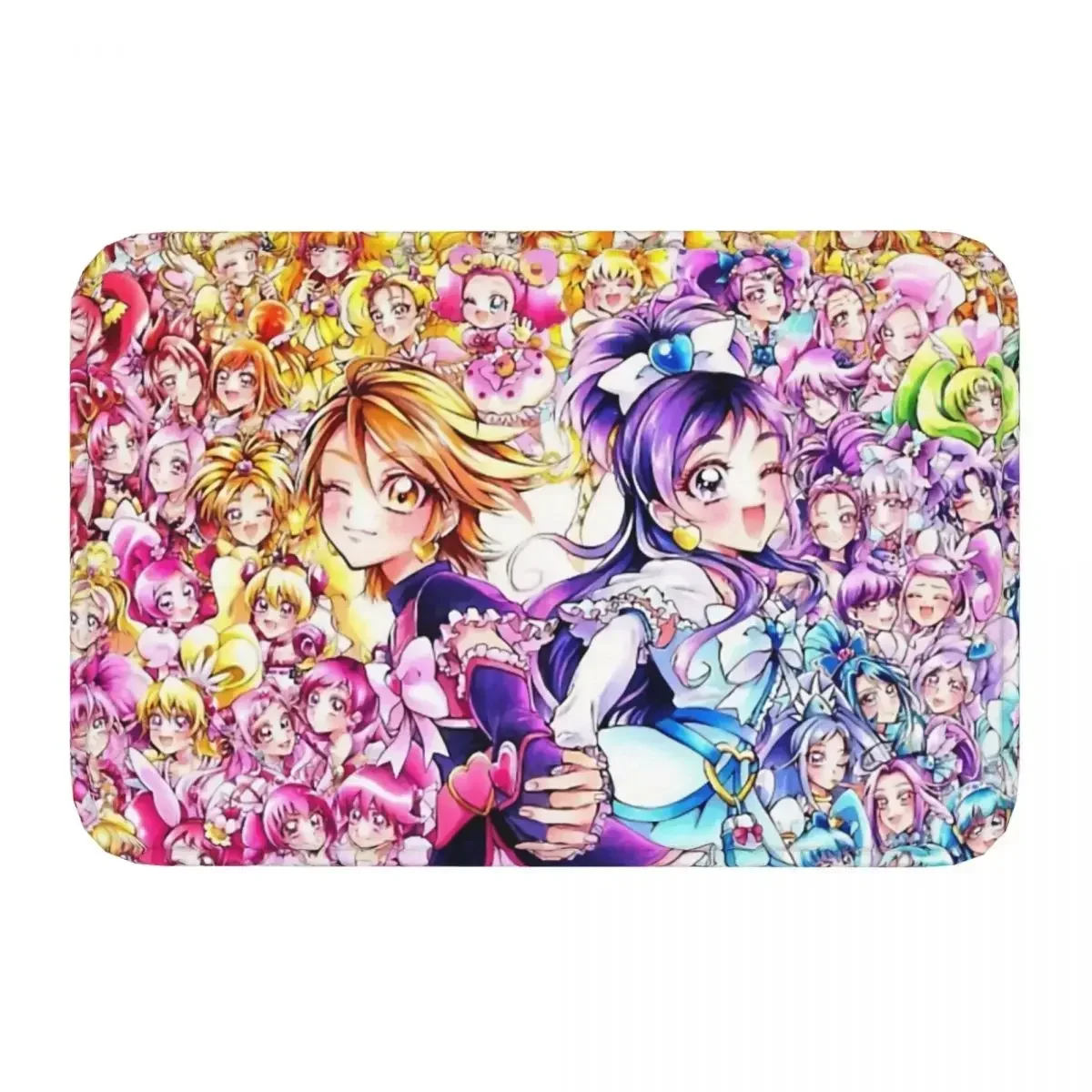 Pretty Cure Precure Princess Anime Non-Slip Carpet All Stars Doormat Bedroom Kitchen Mat Entrance Door Floor Rug