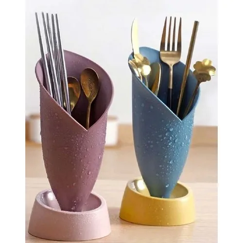 Homecare Angel Tulip Design Spoon Fork Düzenleyici Purple 715065