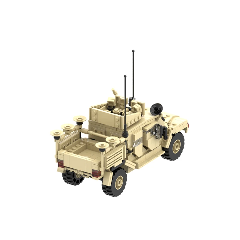 Military Weapons Collection UK Army Husky Tactical Support Vehicle Building Block Model Armor Car Brick Toys Children's Gifts