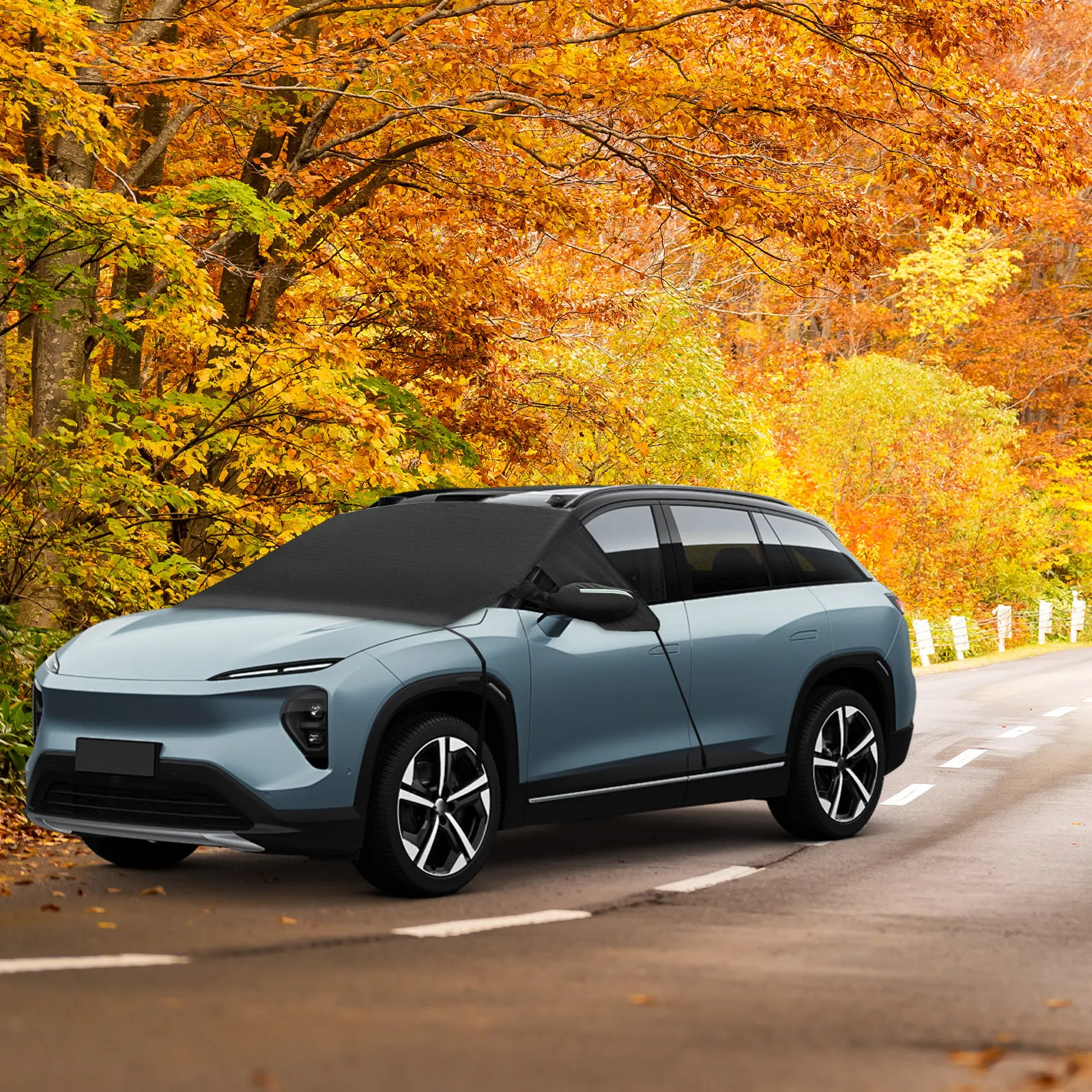 

Чехол для лобового стекла автомобиля из ткани Оксфорд, универсальный, всепогодный, защита от снега, льда, инея, дождя, солнца, зимний