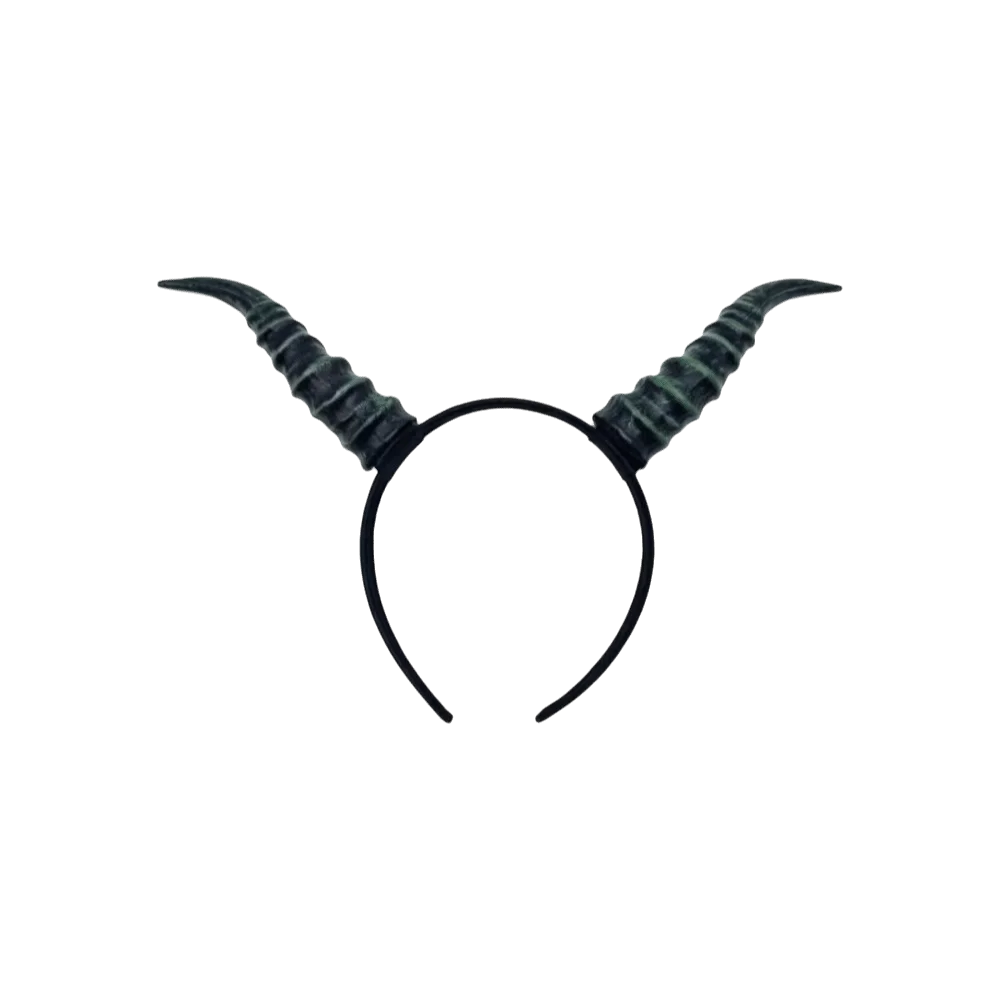 Diadema con Cuernos de Demonio Góticos, Diadema Decorativa con Cuernos de Oveja, Diadema de Estilo Oscuro, Aro para el Cabello con Cuernos de Vaca, para Fiestas de Navidad