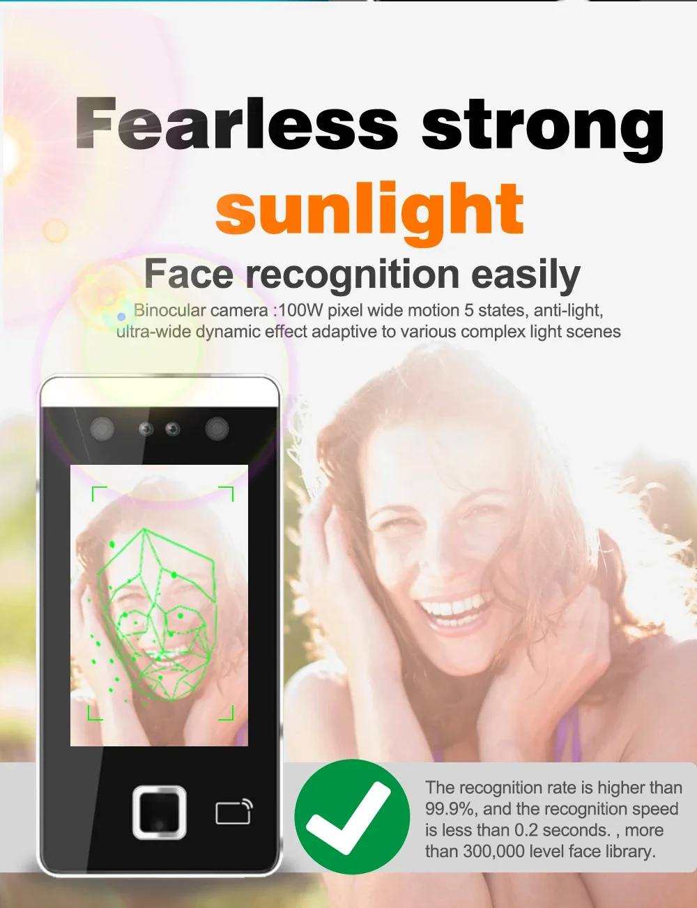 Free API Waterproof Face Recognition ID Card Reader Time Attendance Wiegand Fingerprint Reader