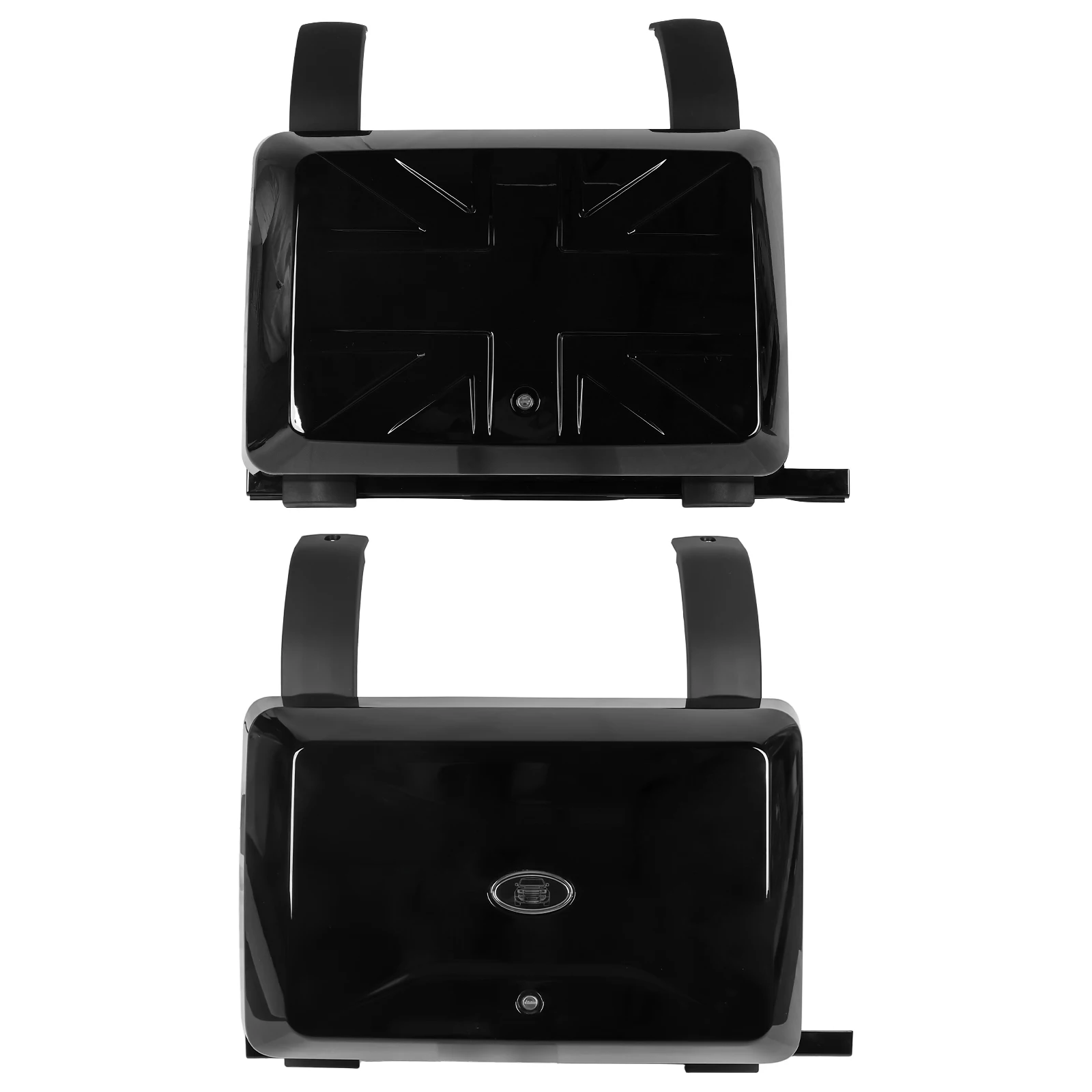 

Glossy Black Side Toolbox with Lock Exterior Mounted Gear Carrier Wear Resist Auto Side Carrier Case for Land Rover Defender 90