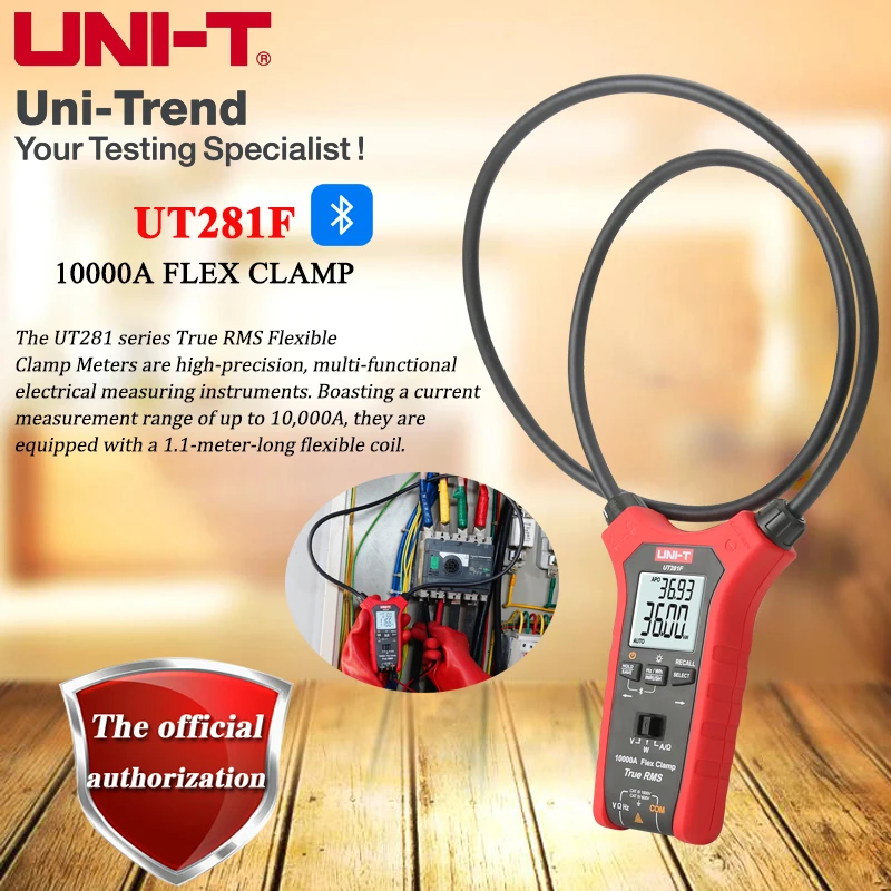 UNI-T True RMS 10000A Flex Clamp UT281E+; UT281F Bluetooth Communication/Three-Phase Power/Inrush Current /Data Storage