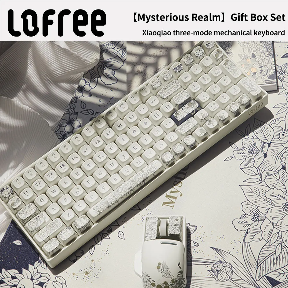 

Lofree Triple-Mode Wireless Mechanical Keyboard & Mouse & Keyboard Pad Combo Bluetooth Type-C for Gaming Office Travel