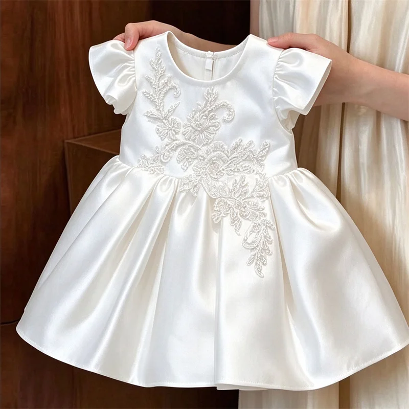Girls Birthday Princess Dresses Children's Flower Girl Fashion Dresses Kids Elegant Puffy Gown Toddler Sleeveless Vestidos