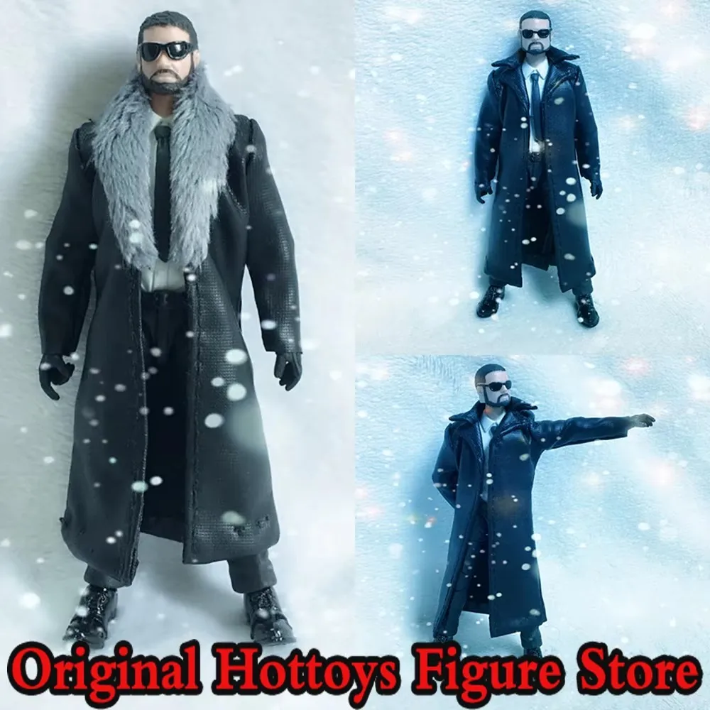 

In Stock 1/18 Scale Soldier Clothes Special Force Black Long Style Leather Coat For 3.75-inches Action Figure Doll Toys