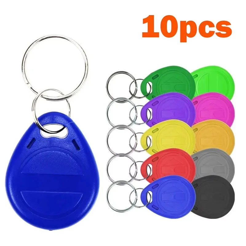 20 Pcs 125KHz Read-Only RFID 125KHz Key Tag TK4100 EM4100 Proximity Keyfobs Token Tag RF ID Keychain Access Control Time Sticker