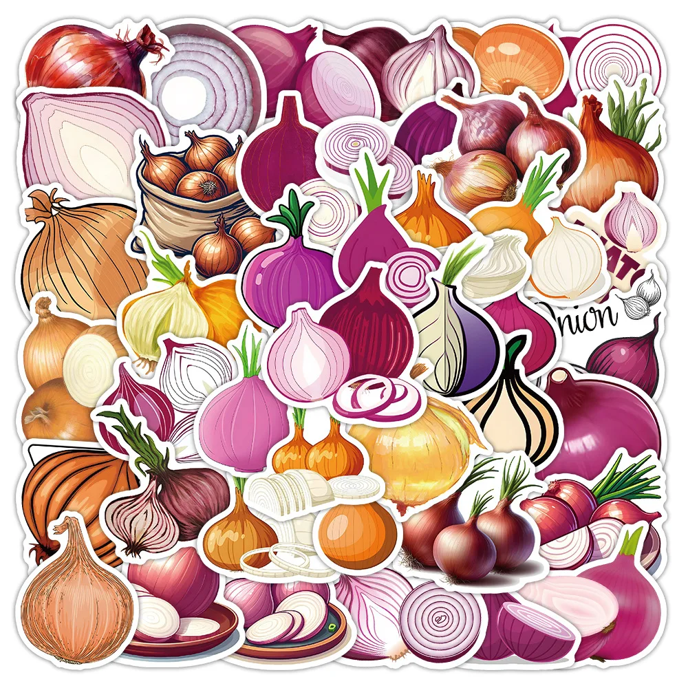 

10/54PCS Vegetable Onion Food Cartoon StickersWater Proof Stickers Decoration Notebook Mobile Guitar Suitcase DIY Graffiti Toys
