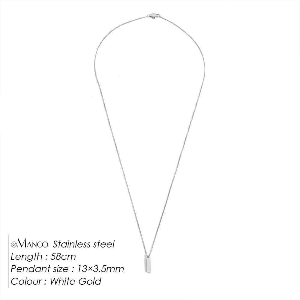 Men's Minimalist Pendant Necklace, Personalized Gift