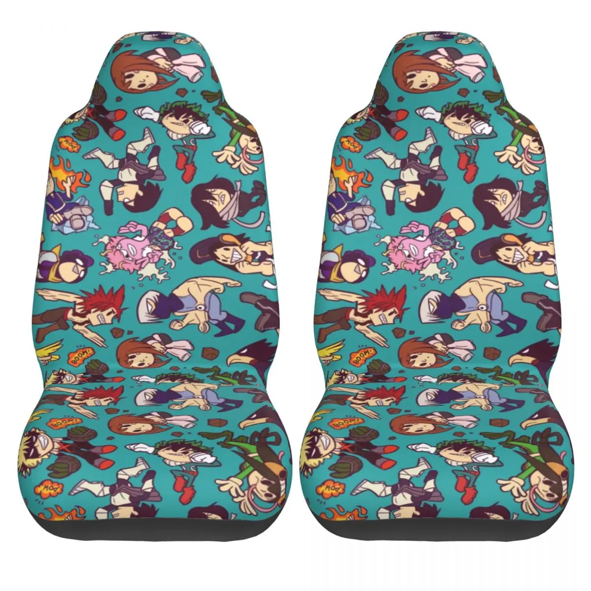 Plus Ultra Car Seat Cover Protector Interior Accessories MHA Anime Front Rear Flocking Cloth Cushion Fiber Seat Protector