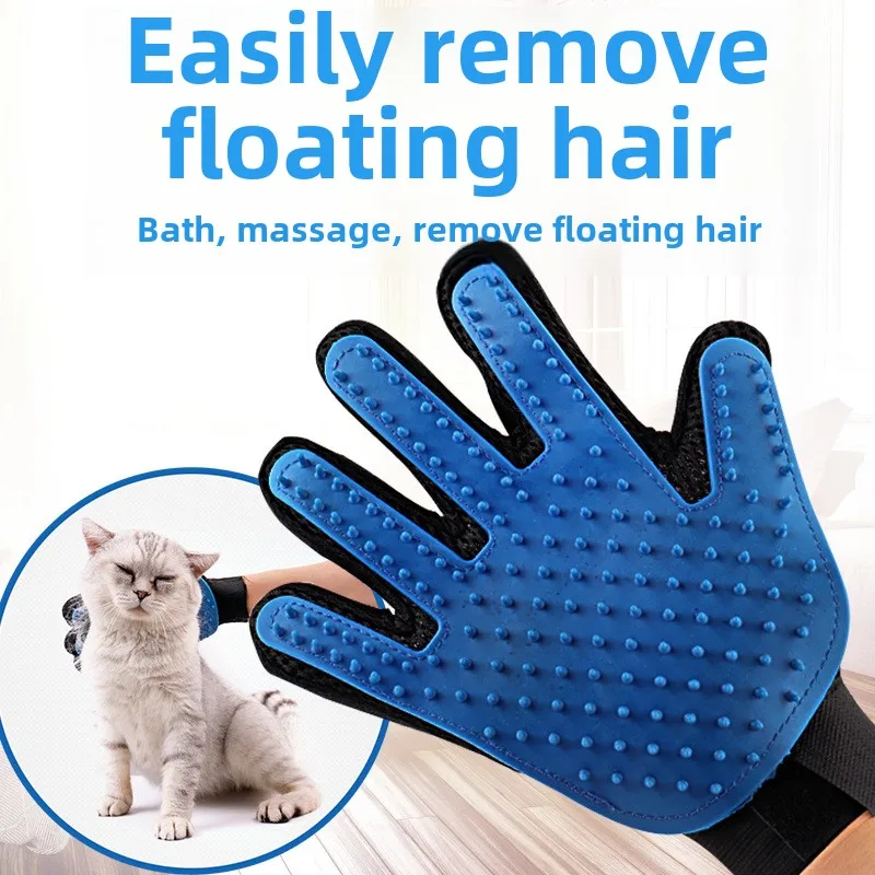 Pet Hair Remover Gloves Cat Dog Massage Bathing Cleaning Deshedding Pets Products for Cat Dog Removal Hairbrush For Animals