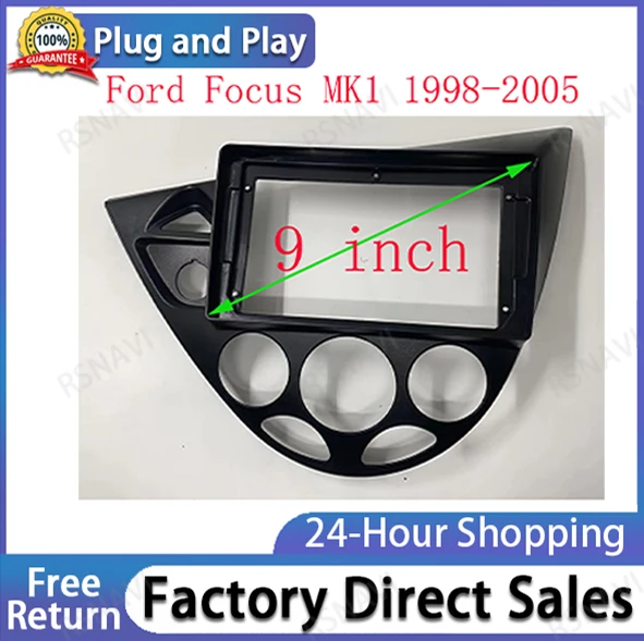 9 INCH Car Frame Facia Adapter Android Radio Dash Fitting Panel Kit For Ford Focus MK1 1998-2005