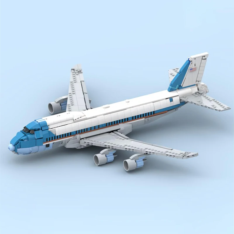 

Строительный блок MOC- 160923 серия авиалайнеров Boeing 747, модель Air Force One, игрушка в сборе