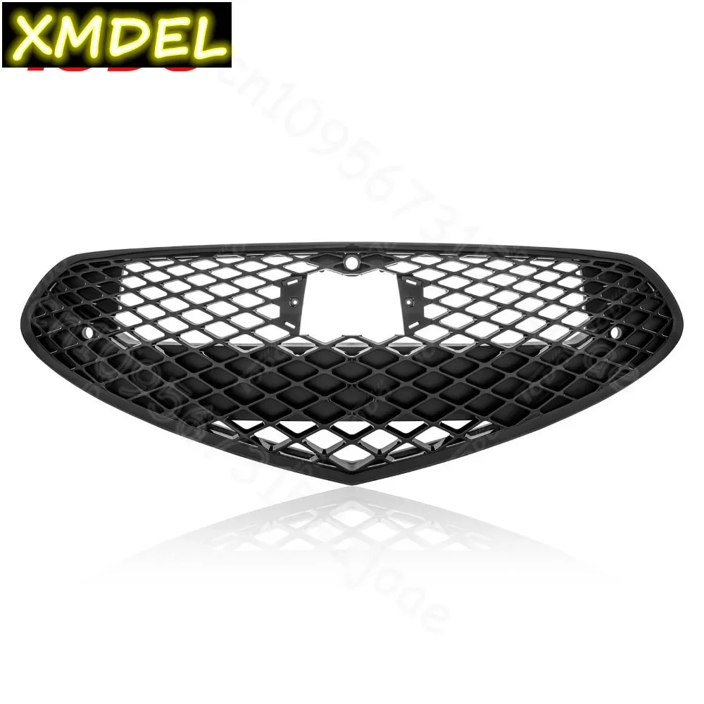 

car styling front center grill Front Grille Gloss Black For GENESIS G70 2022 2023 2024 With Sensor Hole&Camera Hole