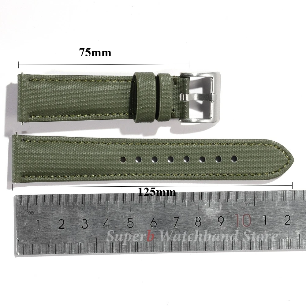 Tali Kain Layar 18Mm 20Mm 22Mm untuk Omega untuk Blancpain untuk Jam Tangan Penyelam Seiko Jam Tangan Pria Wanita Rilis Cepat Tali Jam Tangan Tahan Air