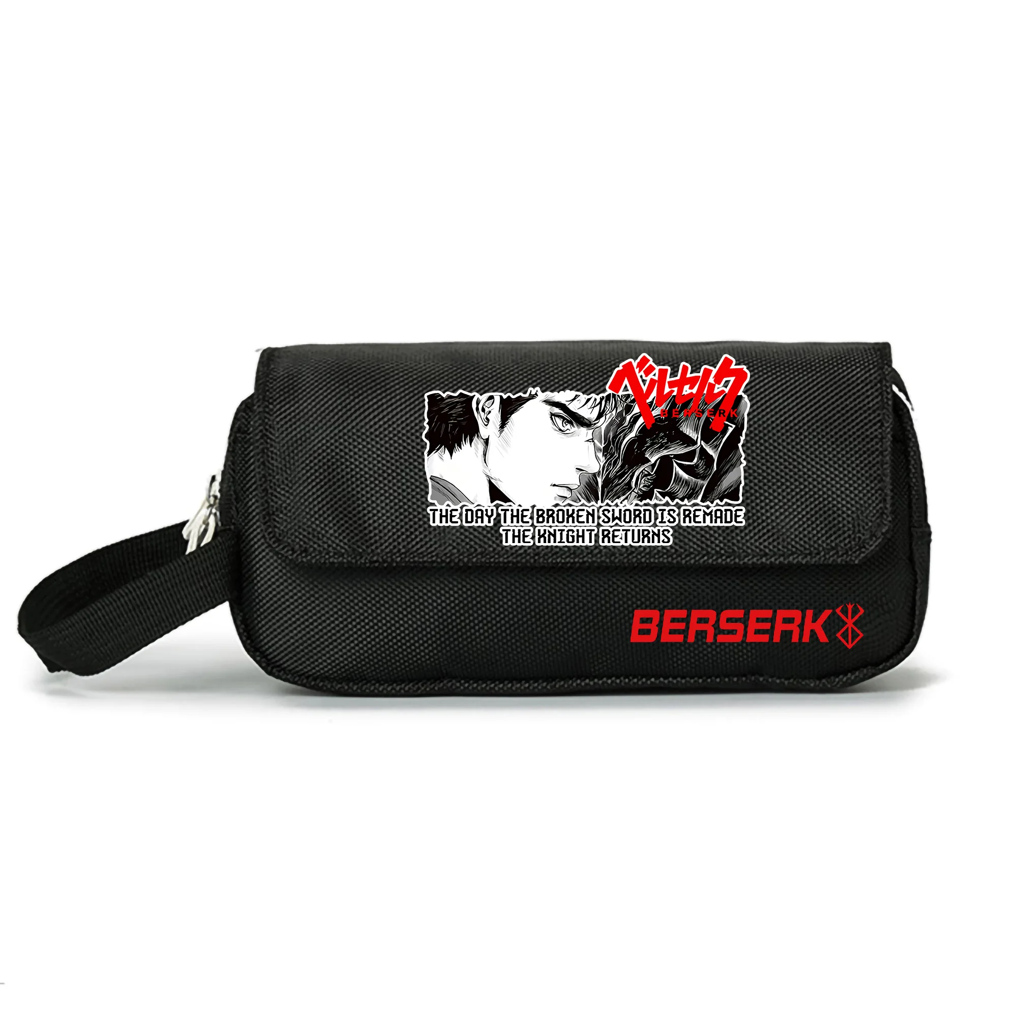 Berserk Large School Pencil Bags Oxford Pen Bags Kawaii Small Suitcase for Makeup Anime Travel Organizer Large Pen Pouch Case