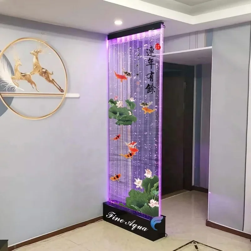 custom.Modern LED Bubble Wall Movable Hanging Screens & Room Dividers with Light Living Room Furniture Partition Decoration Pane