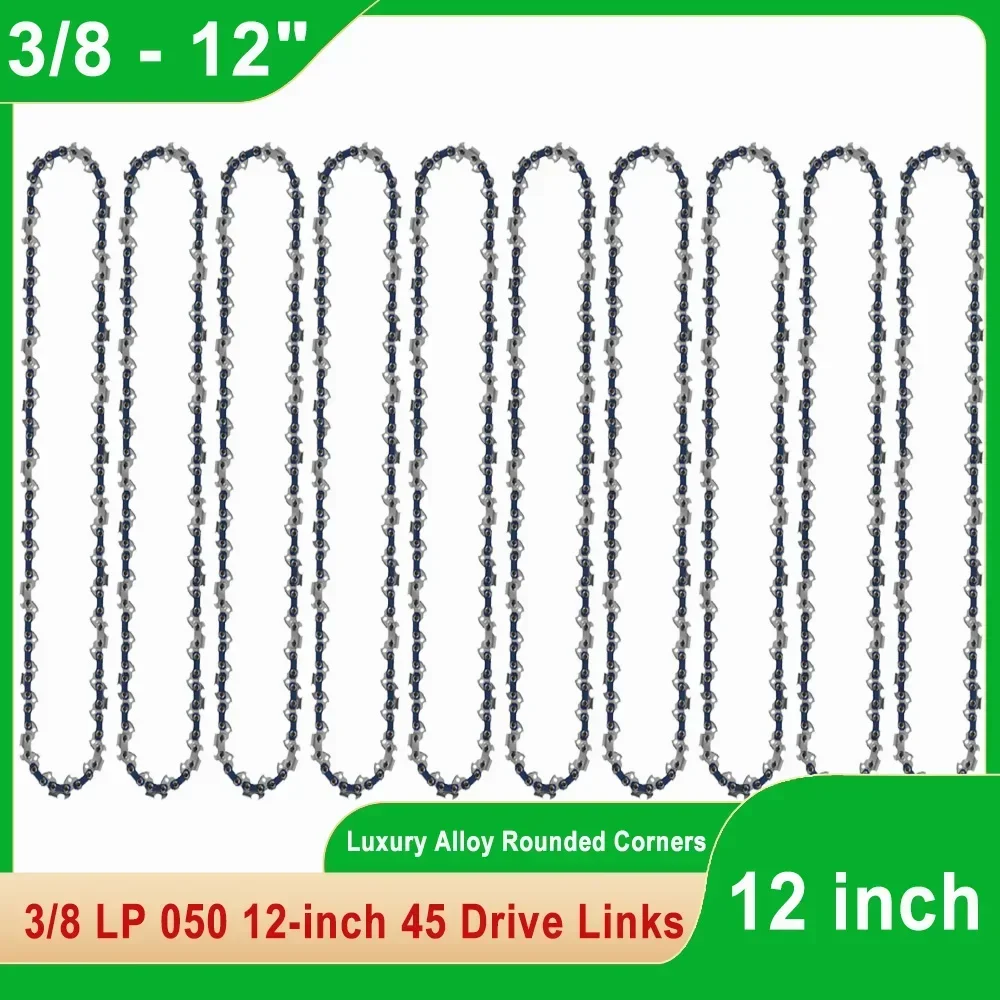 

Enhanced Cutting Efficiency 12 Inch Chainsaw Chain with 45 DL 3/8" Low Pitch 0.050" Thick Guide Tooth Electric Saws Charging Saw