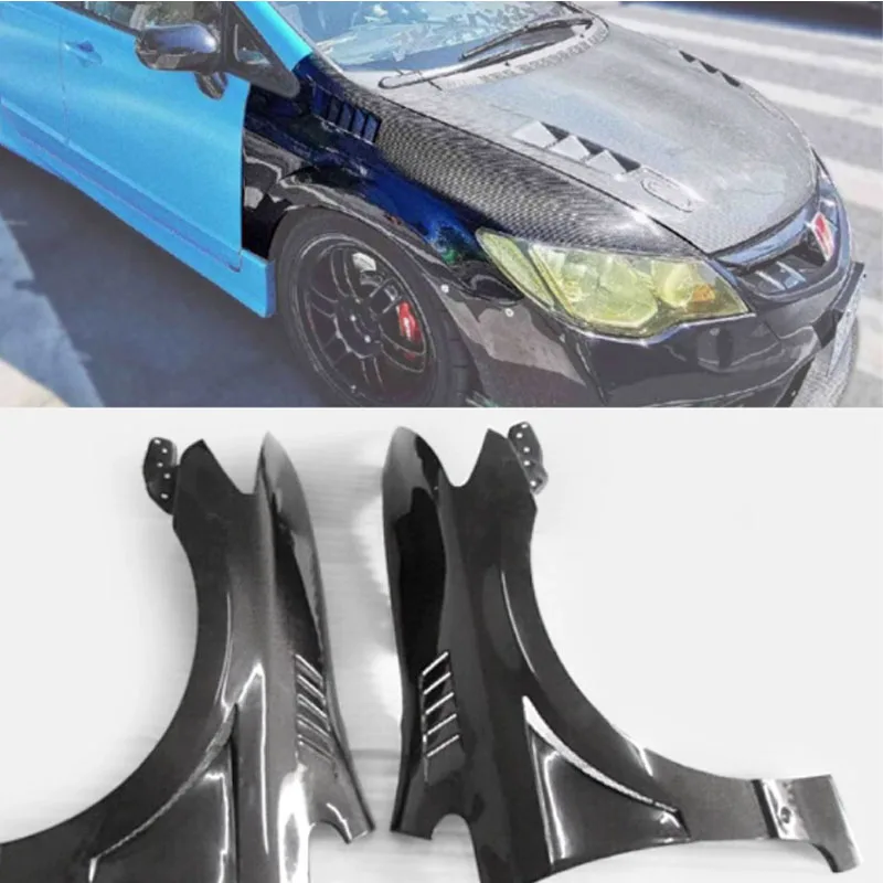 

Suitable for Honda Civic FD2 carbon fiber modified head sand plate JS RACING front fenders