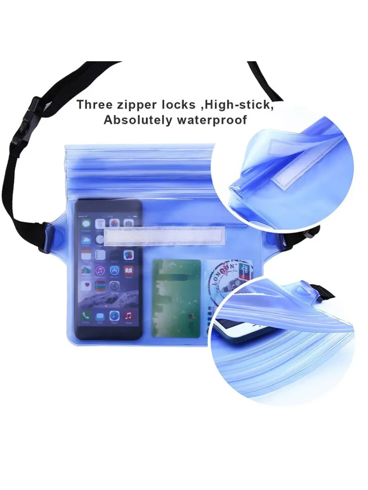 Waterproof Swimming Bag Ski Drift Diving Shoulder Waist Pack Bag Underwater Mobile Phone Bags Case Cover For Beach Boat Sports