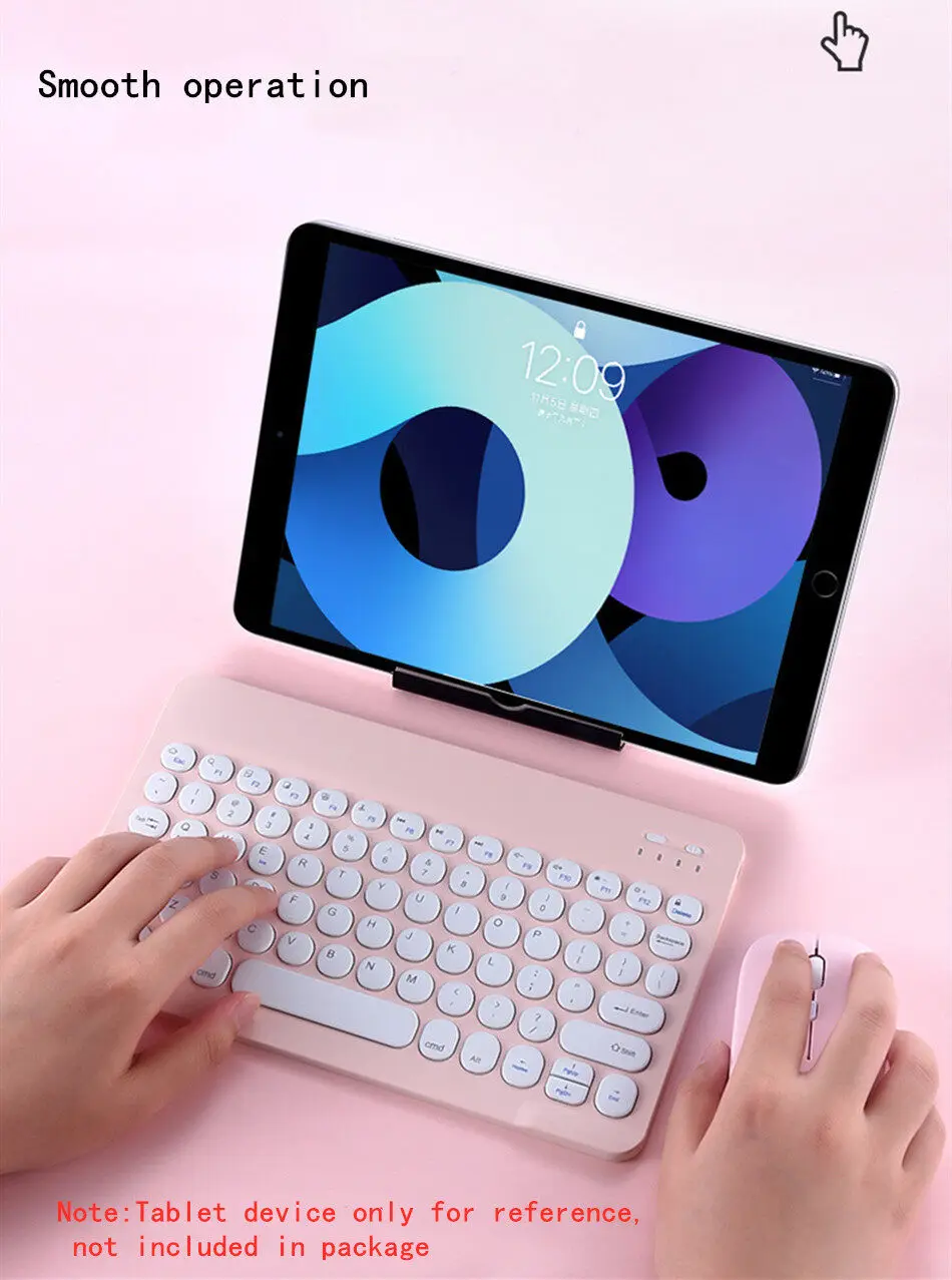 Candy Color Bluetooth Keyboard for iPad 10th Air 5 Mipad 5 Samsung Huawei Lenovo Tablet Wireless Keyboard+USB Cable