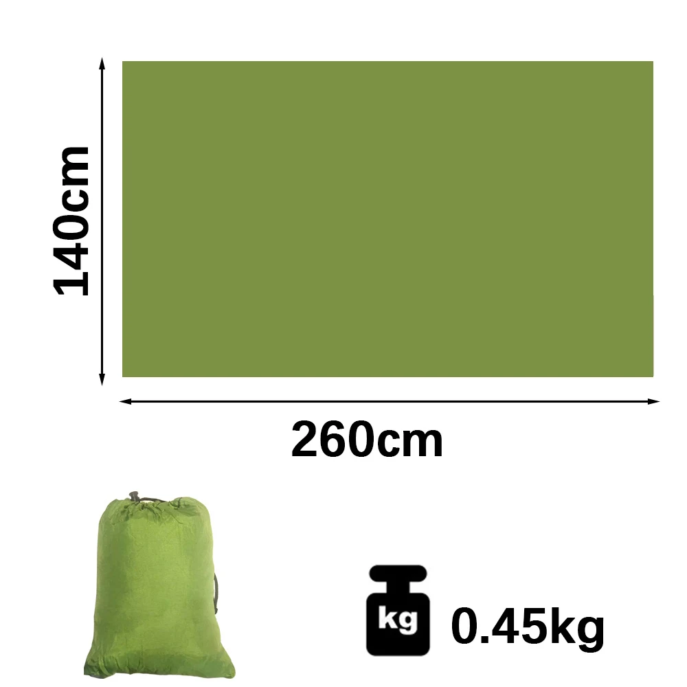 2.6M Portable Nylon Parachute Fabric Single and Double Size Outdoor Camping Hiking Garden Hammock