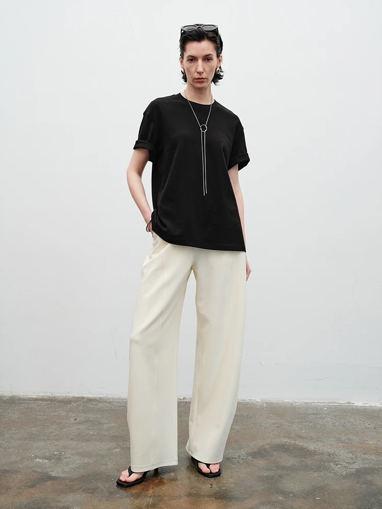 

Брюки-бананы Ayuko из высокоплотного чесаного хлопка, свободного кроя, модные, с эффектом похудения, с изогнутым дизайном, удобные повседневные брюки