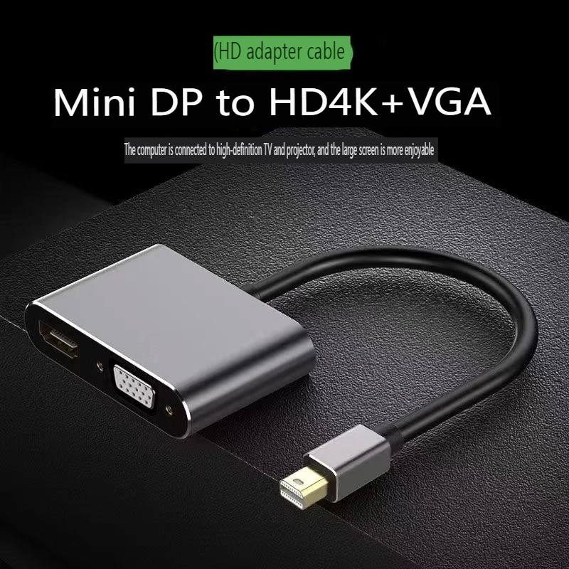Mini DP To HDTV VGA Adapter Thunderbolt 2 Converter HDTV 1080P Mini DisplayPort Cable for Apple MacBook Air Pro Surface