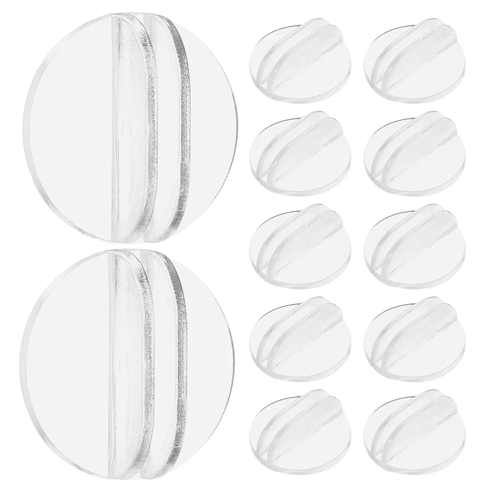 100Pcs Board Game Card Holders Round Stable Transparent Plastic Desk Stand Business Card Clip Organizer Picture Holders