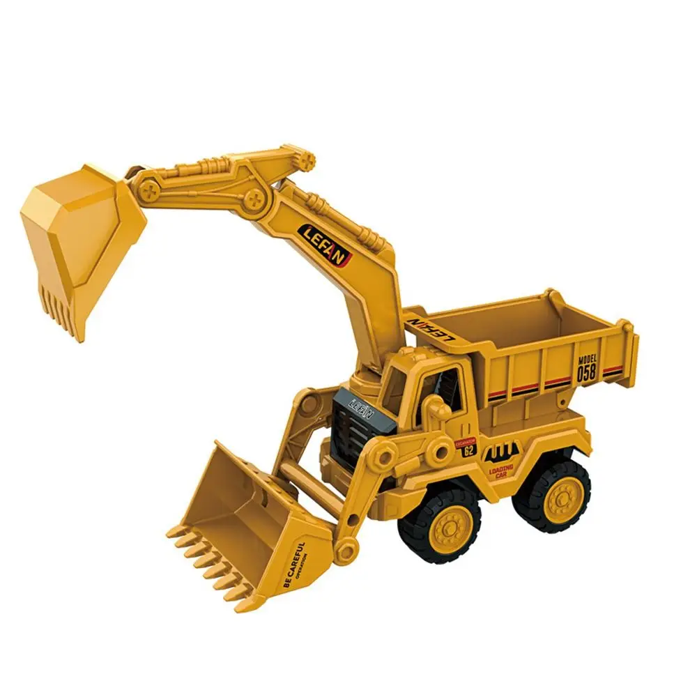 Children Engineering Car Toy Large Bulldozer Toy Vehicle Construction Die-Cast Model Forklift Friction ToyExcavator Toy