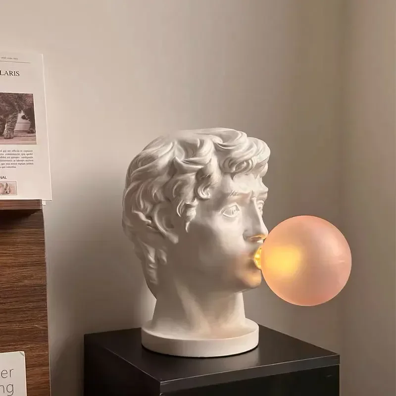 Nordic Style David Figure Table Lamp For Living Room Bedroom Modern Lighting Fixture Home Decoration Indoor Lighting Decor