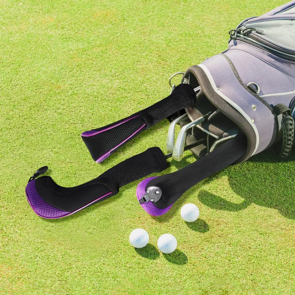 Golf Head Covers Polyester Mesh Golf Wood Driver Cover Utility Iron Protector for Covers for Golf Clubs and Golfer Gift