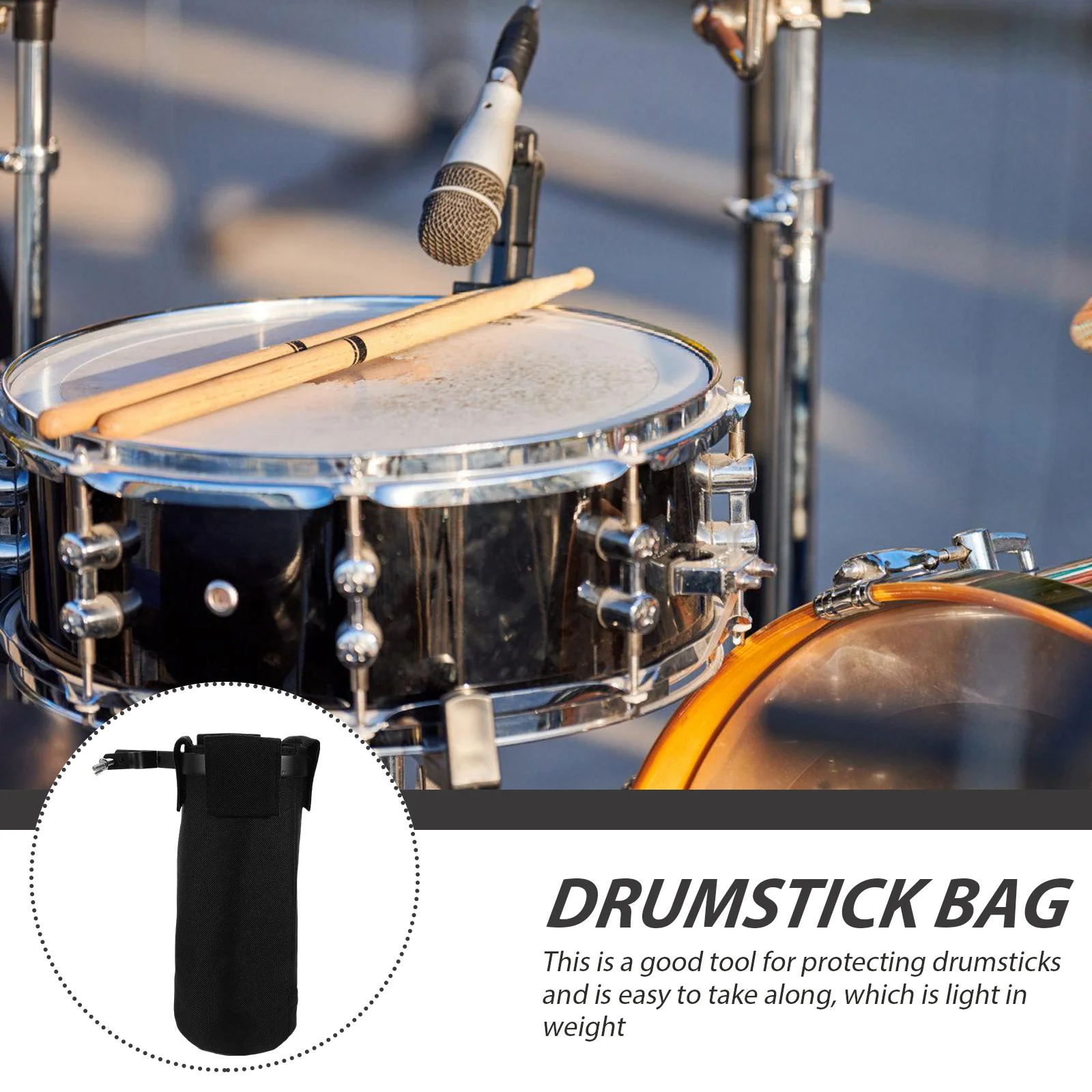 

Drum Stick Drumstick Bag Drumsticks Storage Holder Sponge Bags Black Accessory Organizer