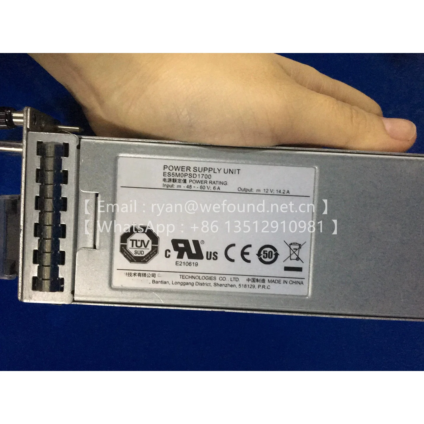 ES5M0PSD1700 S6700 Series Switches Hardware 170 W DC Power Module 02310GBM
