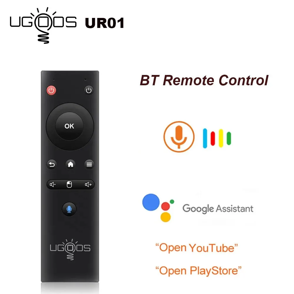 Original UGOOS BT Voice Remote Control  Replacement For Ugoos AM6B PLUS AM6 PLUS X4Q Pro Extra TOX1 TOX3 TOX4 Android TV Box