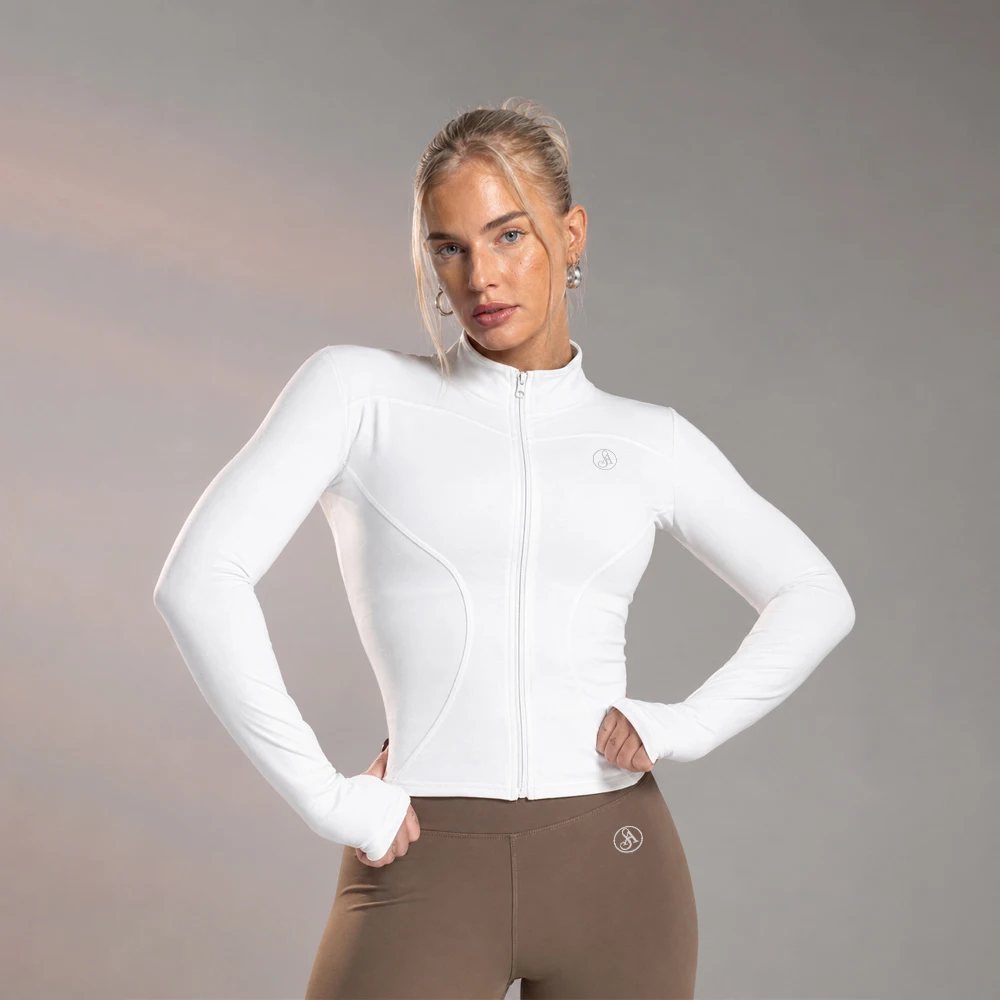 Allure The Brand Women Sport Jacket Long Sleeve Shirt Workout Coat Gym Training Clothing Yoga Sportswear Basic Jacket