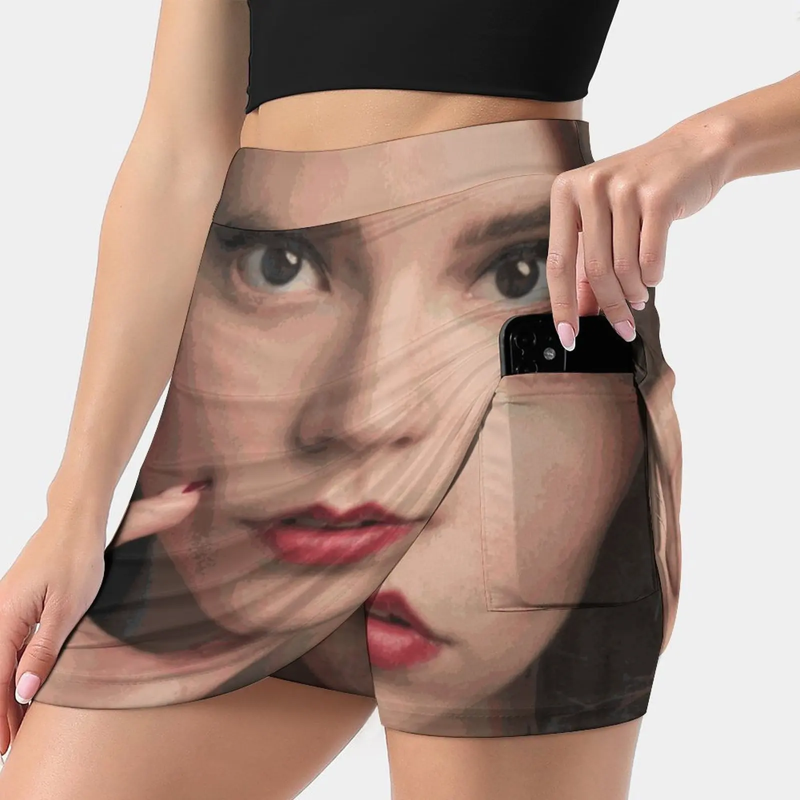 Anya Taylor Joy Summer Women's shorts Skirt 2 In 1 Fitness Yoga Skirt Tennis Skirts Anya Taylor Joy The Queens Gambit Beth