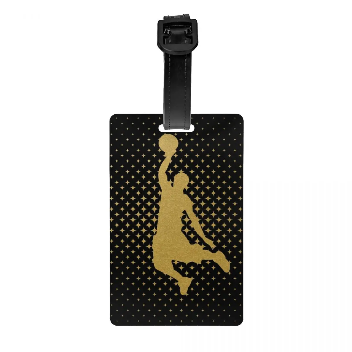 Custom Golden Basketball Player Luggage Tags for Suitcases Cute Sports Lover Baggage Tags Privacy Cover Name ID Card